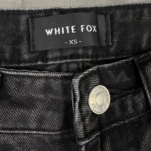 White Fox Boutique - I Don't Need You Mid Rise Wide Leg Jeans in Black Acid Wash - Picture 3 of 5